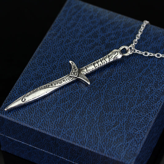 The Lord of the Rings Hobbit Sword Pendant Necklace | Vintage Fantasy Jewelry | Fictione Edge