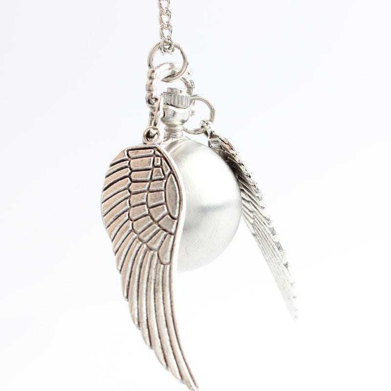 Fiction Edge | Harry Potter Snitch Pocket Watch Necklace | Retro Quidditch Ornament