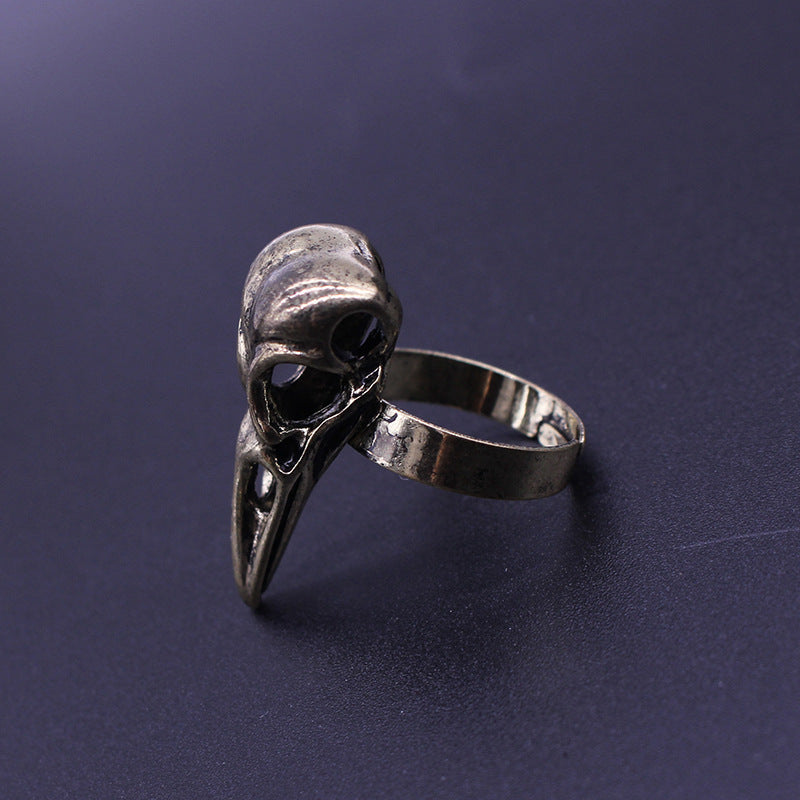 Fiction Edge | Harry Potter Skull & Bird Head Ring | Wizardry School Collectible