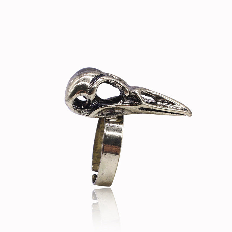 Fiction Edge | Harry Potter Skull & Bird Head Ring | Wizardry School Collectible