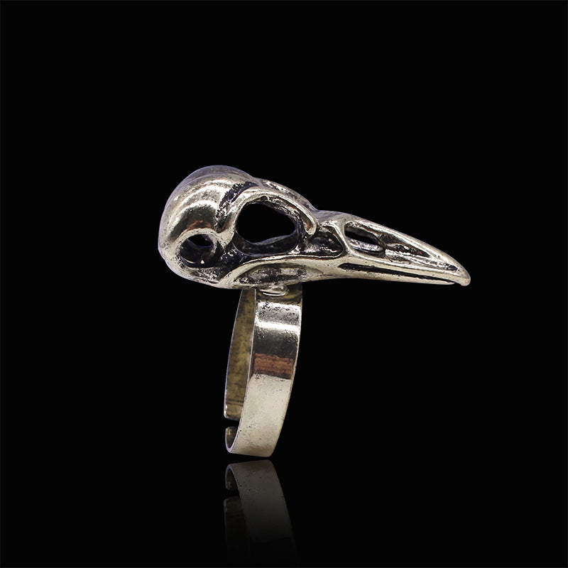 Fiction Edge | Harry Potter Skull & Bird Head Ring | Wizardry School Collectible