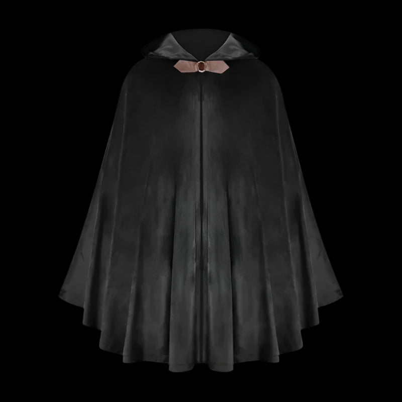 Gothic Hooded Cape | Medieval Velvet Cloak | FictionEdge