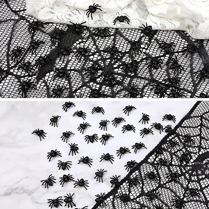 Realistic Black Spiders – Halloween & Haunted House Decor