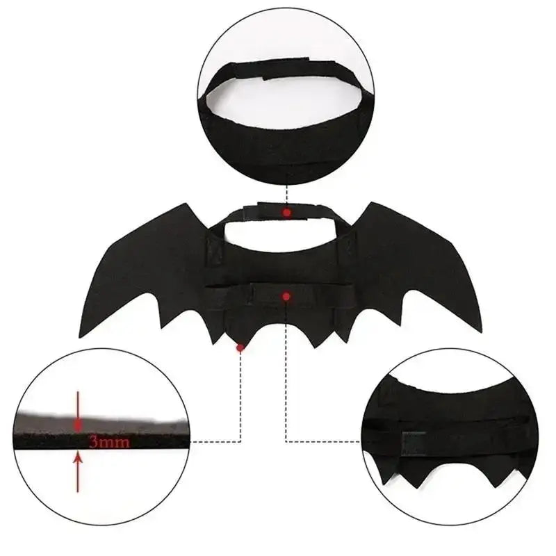 Cute Cat & Dog Bat Wings – Pet Halloween Cosplay Costume