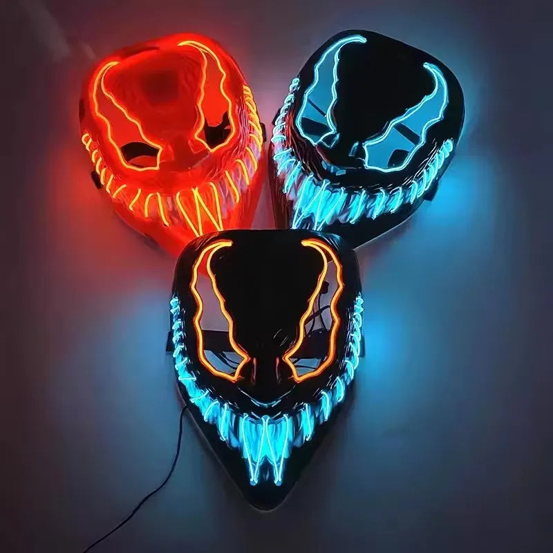 Marvel Venom LED Mask – Glow Cosplay Full Face Halloween Party Prop
