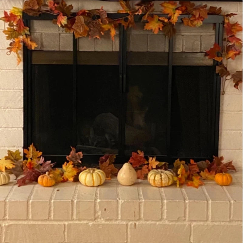 180cm Autumn Maple Leaf Garland – Fall, Halloween & Christmas Decoration