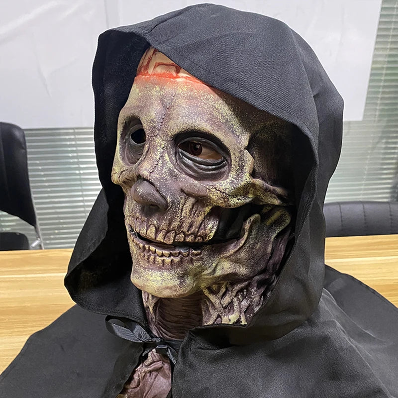 Full Head Skeleton Mask – Realistic Latex Halloween Cosplay Prop