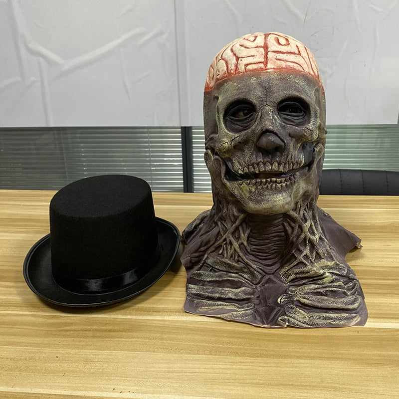 Full Head Skeleton Mask – Realistic Latex Halloween Cosplay Prop