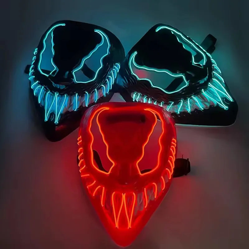 Marvel Venom LED Mask – Glow Cosplay Full Face Halloween Party Prop