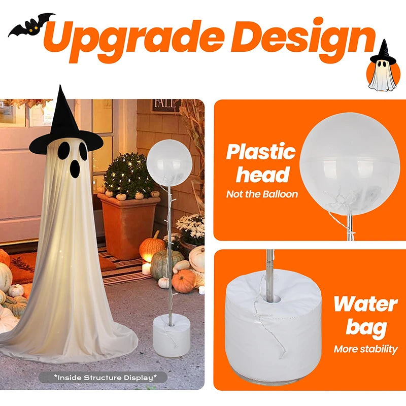 Halloween Glowing Ghosts – Outdoor Yard & Porch Decorations