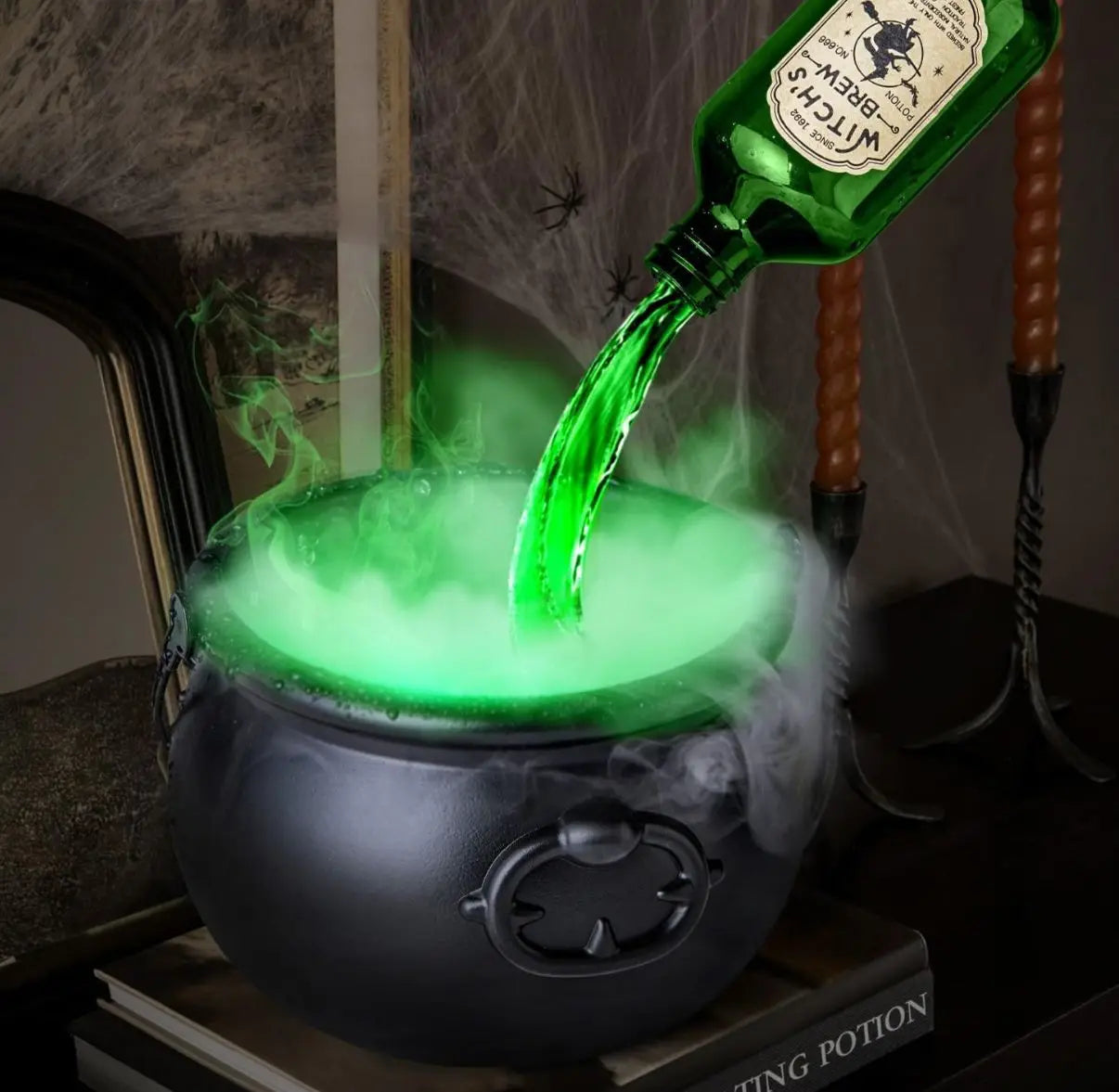 Halloween Magic Wizard Bowl – Floating Bottle & Mist Diffuser Prop