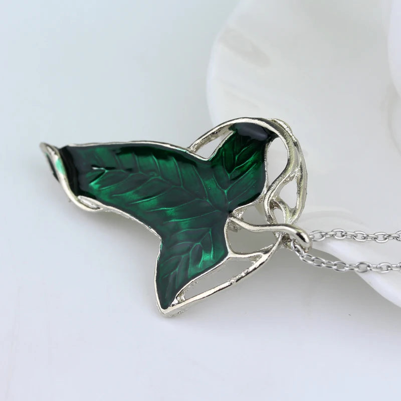 Elven Leaf Necklace | LOTR Leaf Pendant | Fiction Edge