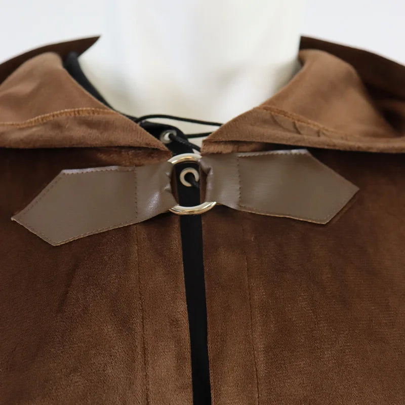 Gothic Hooded Cape | Medieval Velvet Cloak | FictionEdge