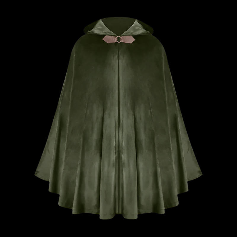 Gothic Hooded Cape | Medieval Velvet Cloak | FictionEdge