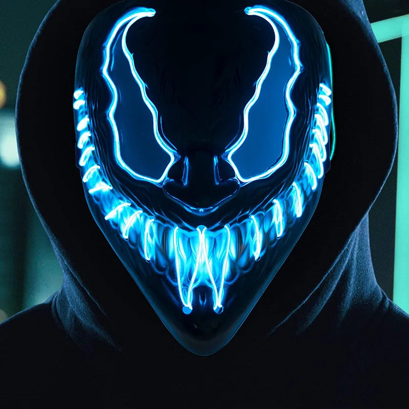 Marvel Venom LED Mask – Glow Cosplay Full Face Halloween Party Prop