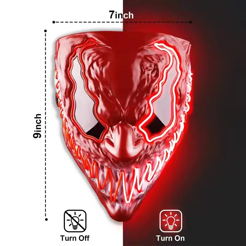 Marvel Venom LED Mask – Glow Cosplay Full Face Halloween Party Prop
