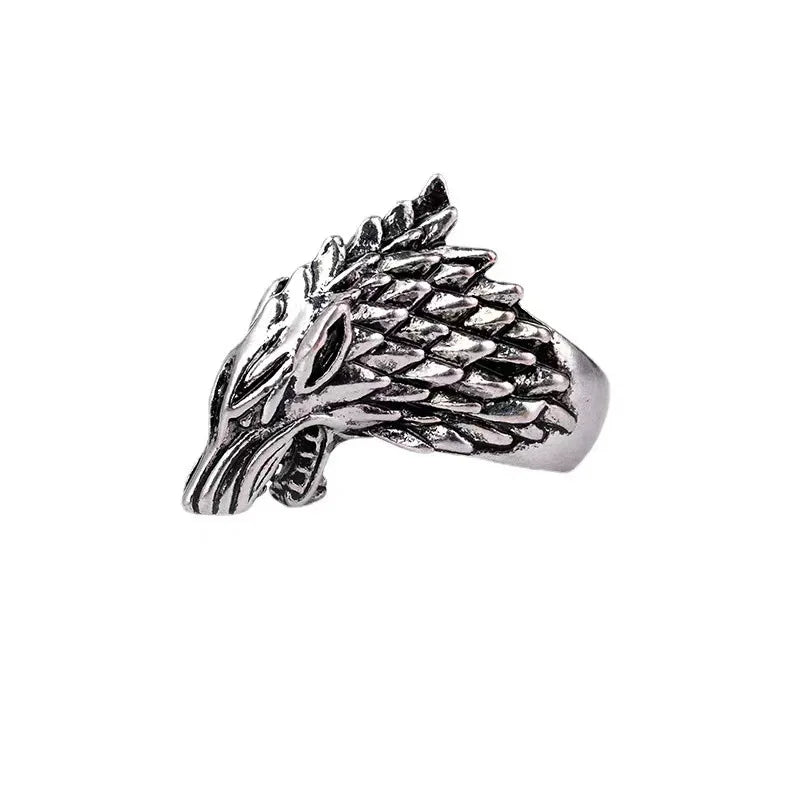 Direwolf Sigil Ring – Retro Gothic Edition