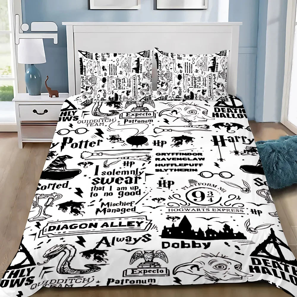 Harry Potter Duvet Cover Set | Bedding for Kids & Adults | Single to Large Sizes