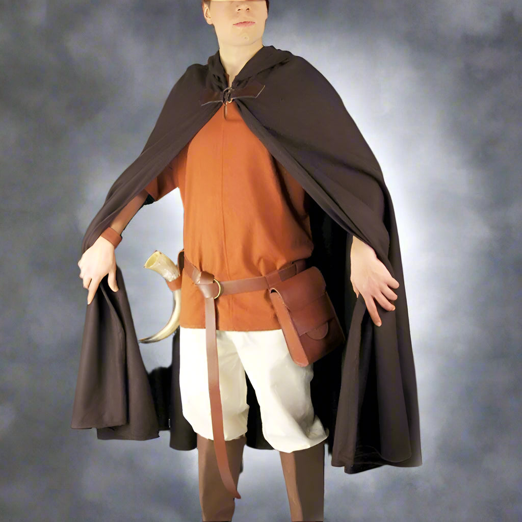 Gothic Hooded Cape | Medieval Velvet Cloak | FictionEdge