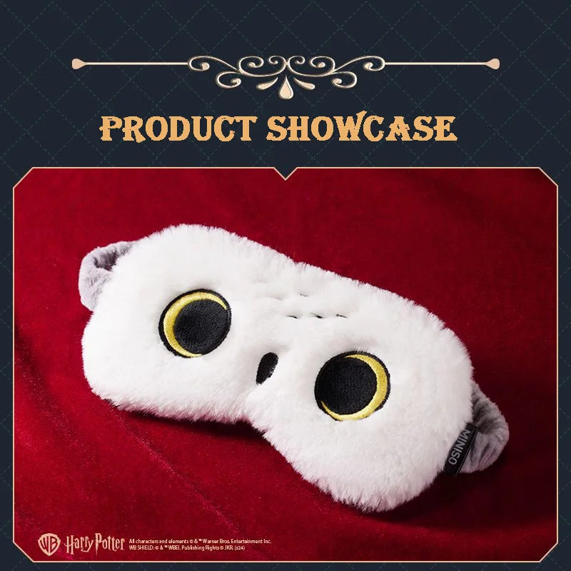 Fiction Edge | MINISO Harry Potter Hedwig Plush Eye Mask | Cozy Sleep Essential