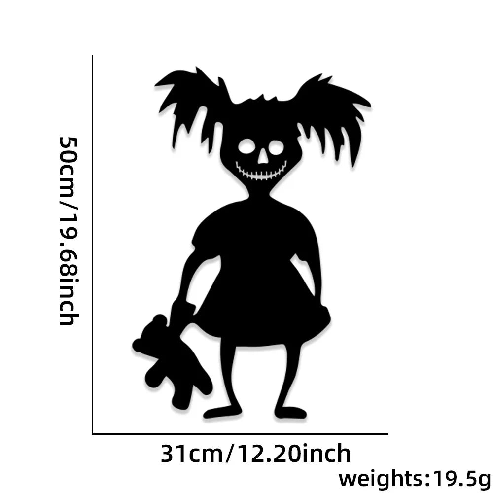 Halloween Window & Door Stickers – Ghost, Skeleton Hand, Pumpkin & Witch Décor