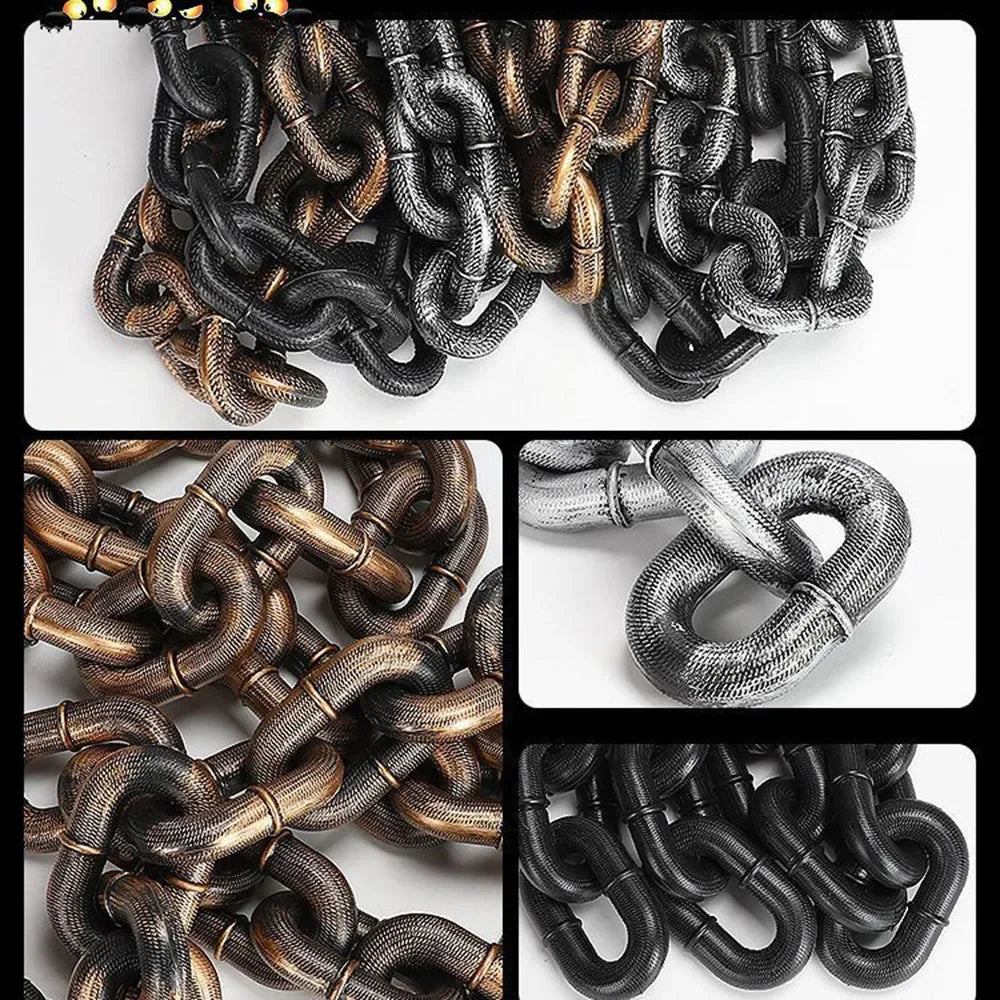 Halloween Pet Chain Leash – Funny Big Gold Plastic Dog Lead