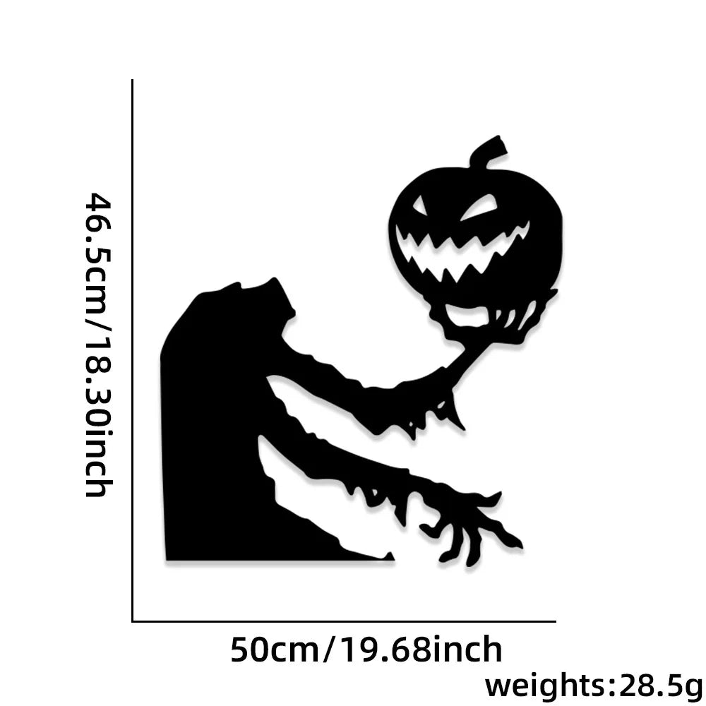 Halloween Window & Door Stickers – Ghost, Skeleton Hand, Pumpkin & Witch Décor
