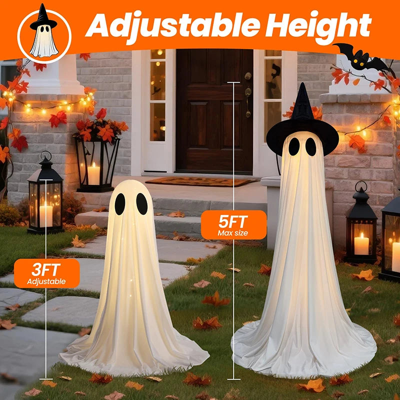 Halloween Glowing Ghosts – Outdoor Yard & Porch Decorations