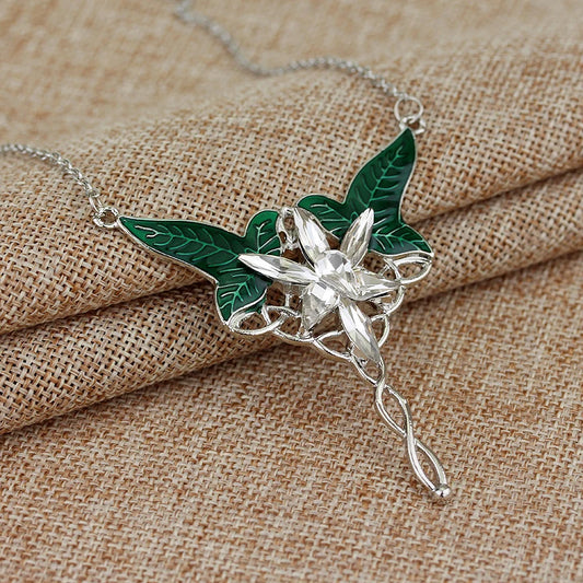 Elven Leaf Necklace | LOTR Leaf Pendant | Fiction Edge