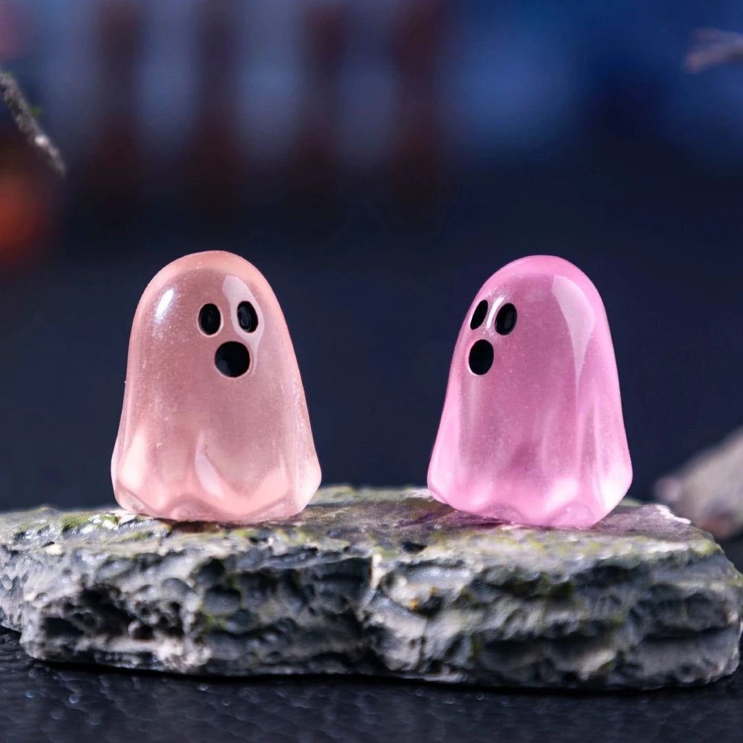 10/20/50pcs Glowing Ghost Miniatures – Halloween Resin Decorations