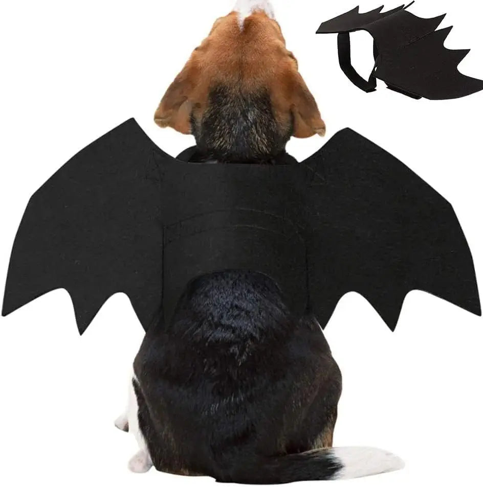 Cute Cat & Dog Bat Wings – Pet Halloween Cosplay Costume