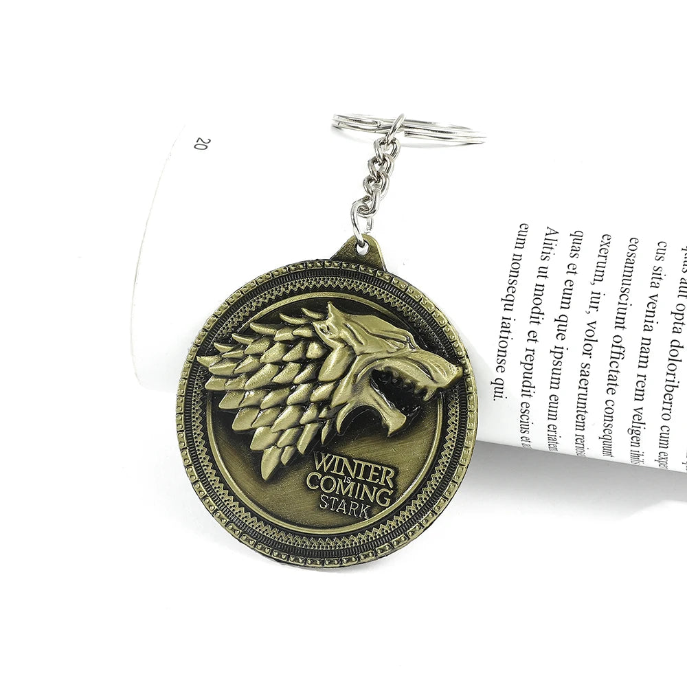 Winter Is Coming Stark Wolf Keychain
