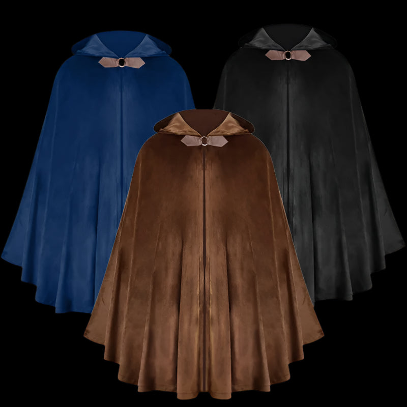 Gothic Hooded Cape | Medieval Velvet Cloak | FictionEdge