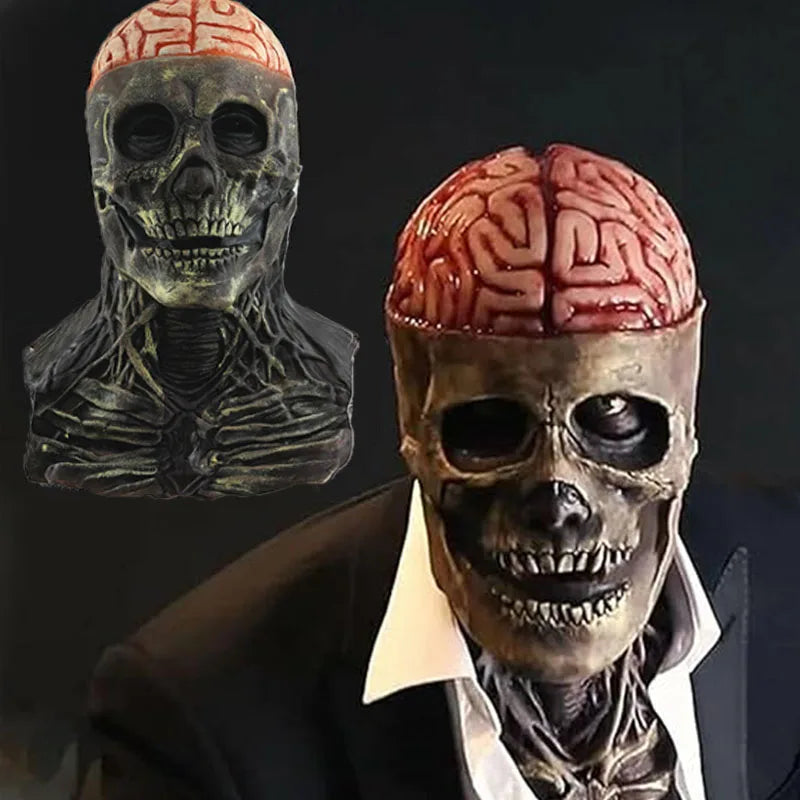 Full Head Skeleton Mask – Realistic Latex Halloween Cosplay Prop
