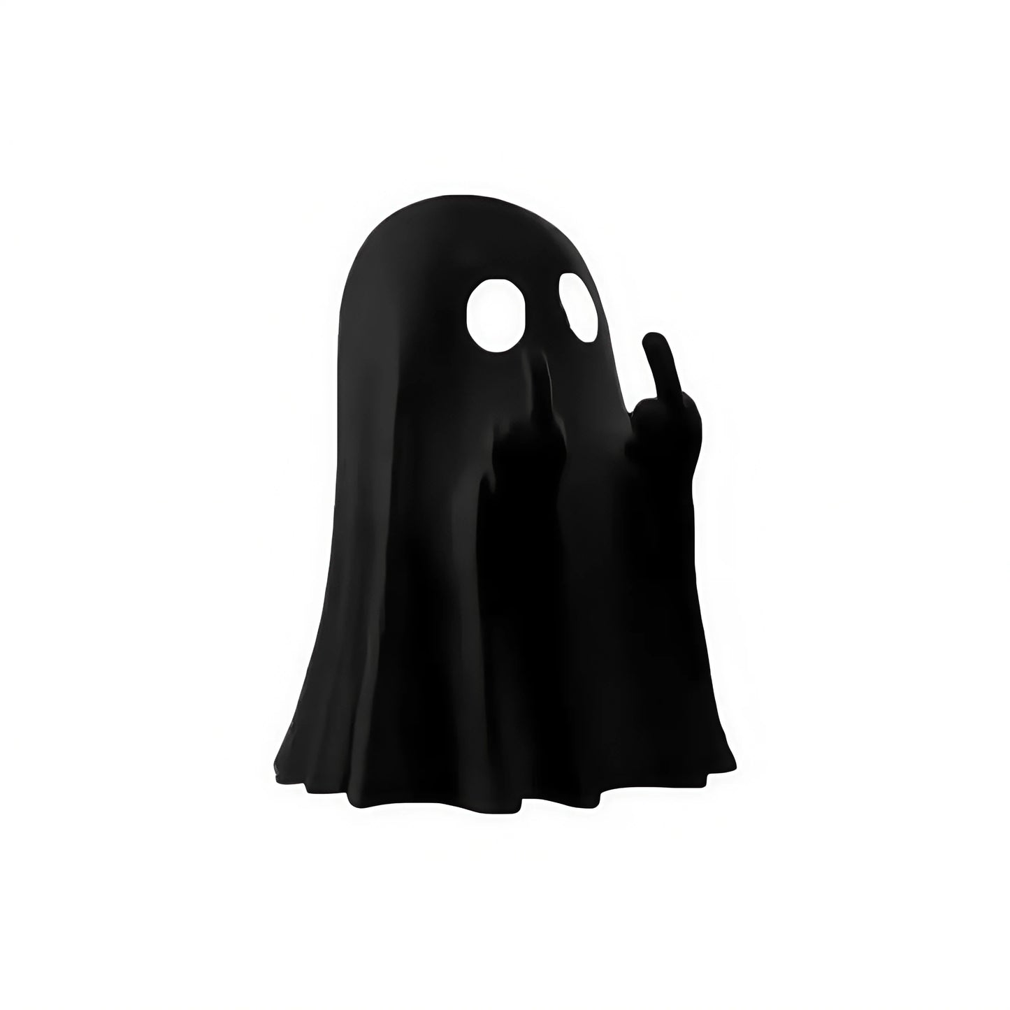 Cute Middle Finger Ghost Statue – Funny Small Halloween Table Décor