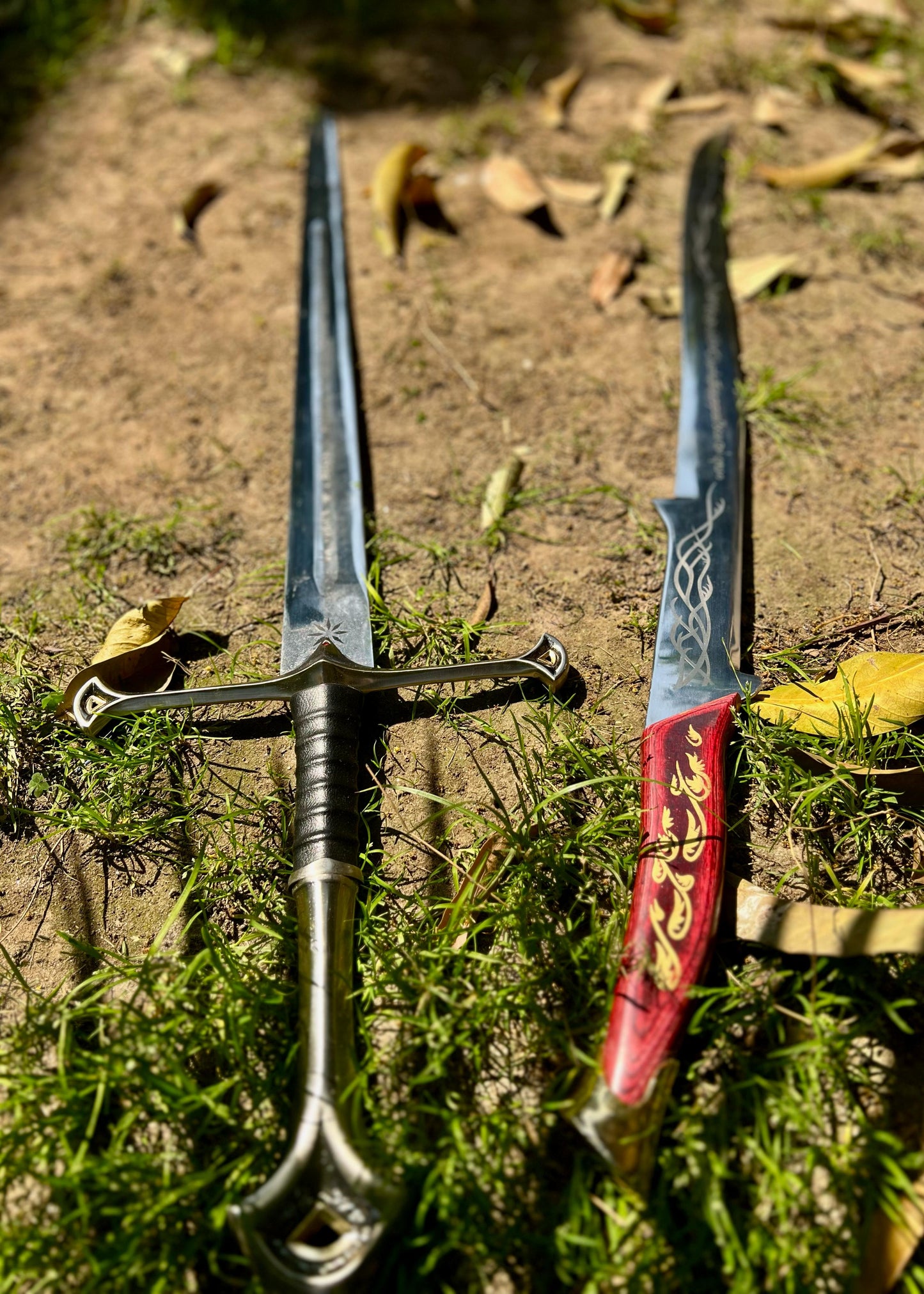 The Royal Heirloom Set | Andúril & Hadhafang Sword Bundle | LOTR Steel Replicas