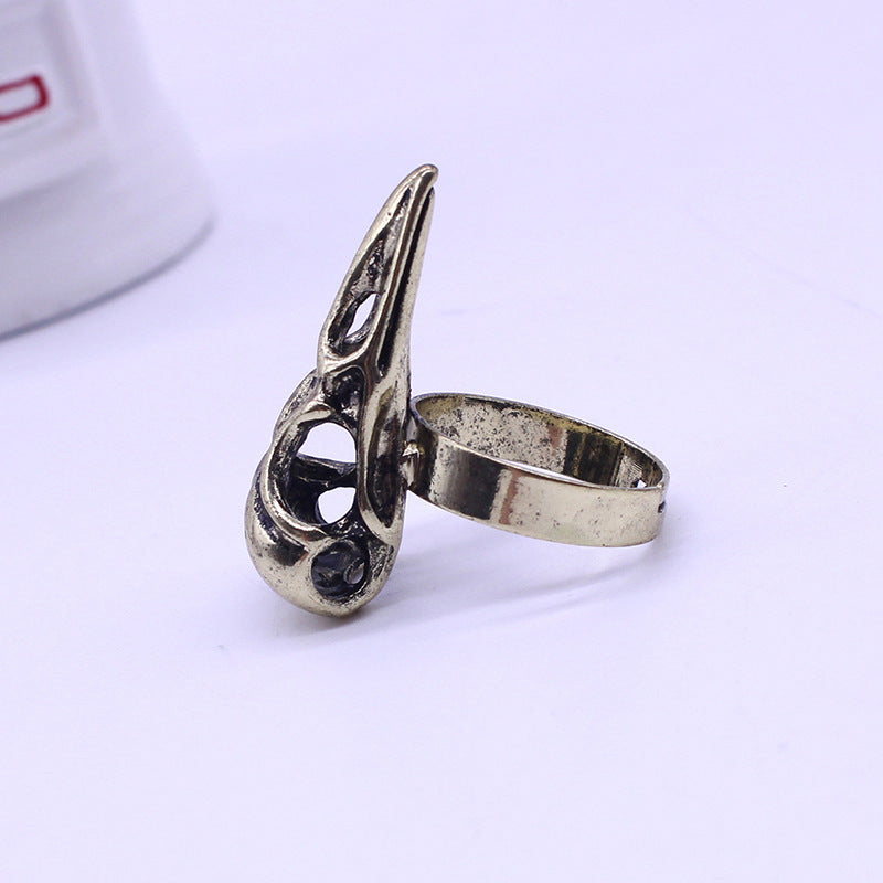 Fiction Edge | Harry Potter Skull & Bird Head Ring | Wizardry School Collectible