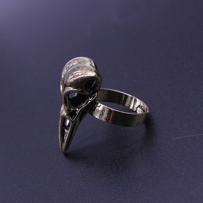 Fiction Edge | Harry Potter Skull & Bird Head Ring | Wizardry School Collectible