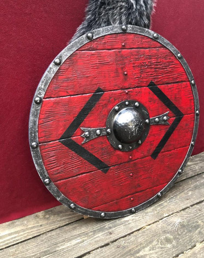 Lagertha Shieldmaiden Plank Blue Viking Shield | FictionEdge