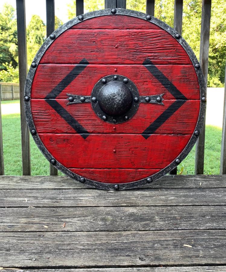 Lagertha Shieldmaiden Plank Blue Viking Shield | FictionEdge
