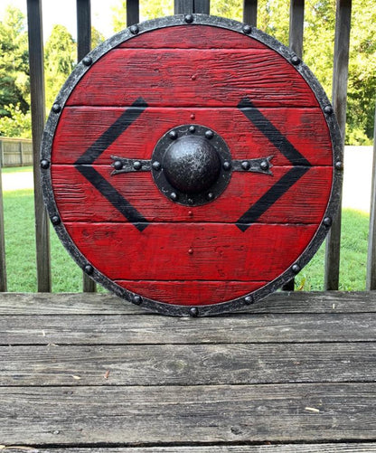 Lagertha Shieldmaiden Plank Blue Viking Shield | FictionEdge