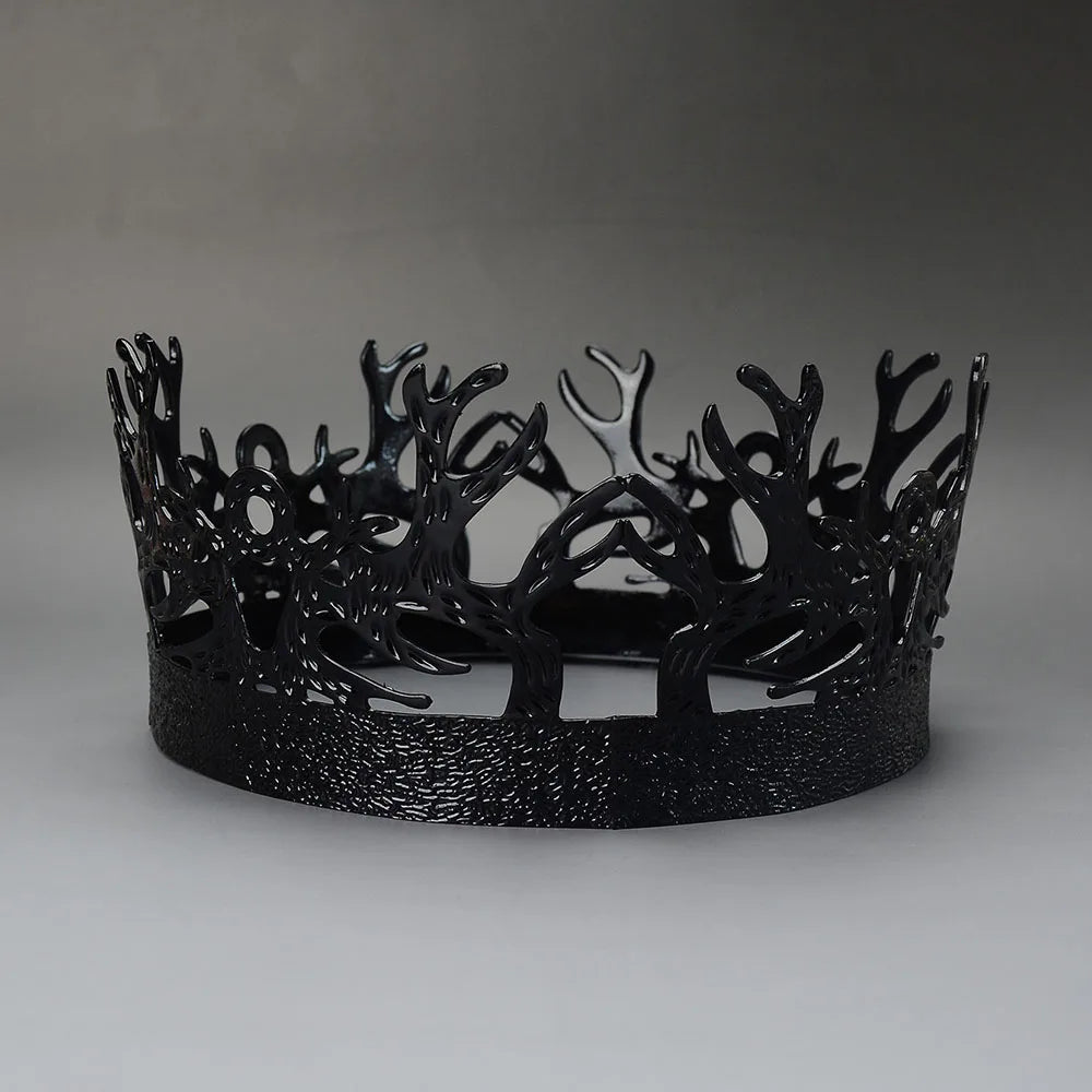 1pc Game of Thrones Joffrey Baratheon Black Crown Men's King Tiara for Pageants Cosplay Medieval Gothic Hair Accessories Themed