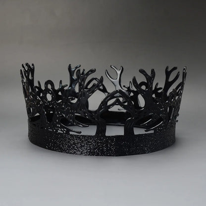 1pc Game of Thrones Joffrey Baratheon Black Crown Men's King Tiara for Pageants Cosplay Medieval Gothic Hair Accessories Themed