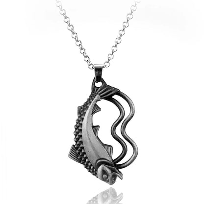 Fire and Blood House Targaryen Dragon Necklace A Song of Ice and Fire Metal Pendant Necklace for Women Men Fans Choker Jewelry