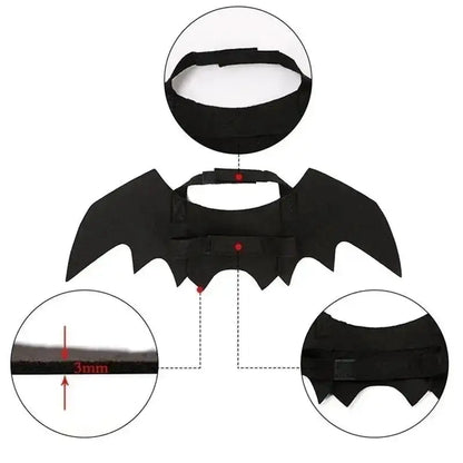 Cute Cat & Dog Bat Wings – Pet Halloween Cosplay Costume