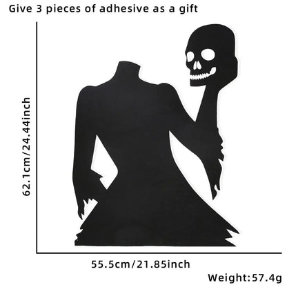 Halloween Window & Door Stickers – Ghost, Skeleton Hand, Pumpkin & Witch Décor