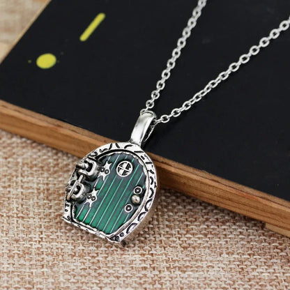 Hobbiton Green Door Pendant Necklace