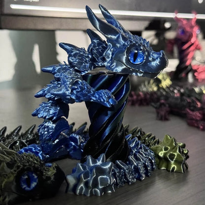 Articulated Magic Dragon Figure – 3D Printed Collectible