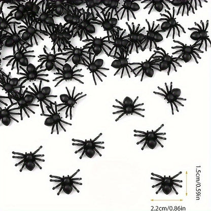 Realistic Black Spiders – Halloween & Haunted House Decor