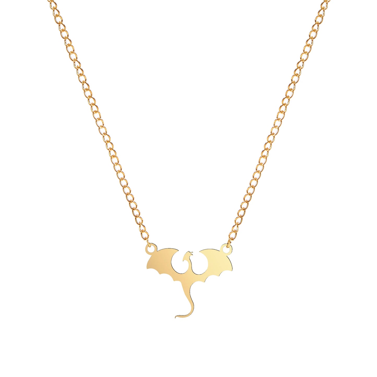 Dragon Movie Family Same Clavicle Necklace Vintage Medieval Smooth Luxurious Stainless Steel Dragon Pendant Necklace Thrones